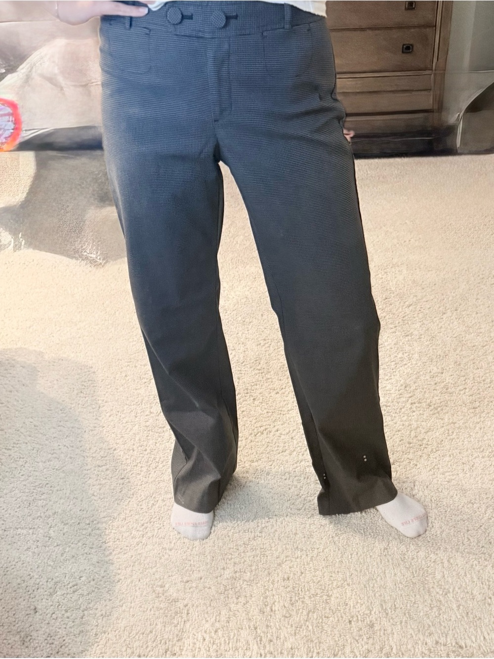 Women’s Classic Straight-Leg Dress Pants - Charcoal Gray